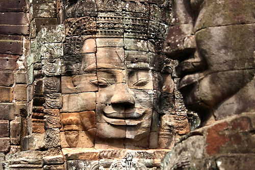 The smiling faces at Bayon temple, Angkor Wat
