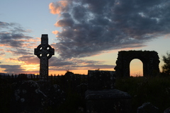 A sunset at the old ruins of Rathkieran Church in Mooncoin Co. Kilkenny, Ireland.