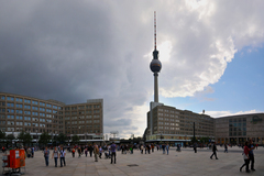 Wide angle view of the AlexanderPlatz