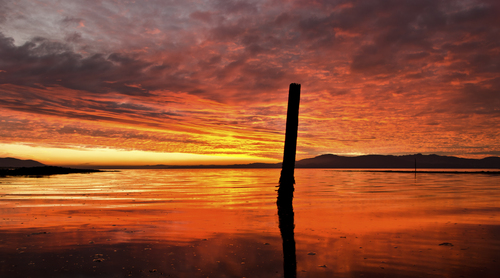 An intense red sky taken in buncrana earlier this year..it lasted a few minutes and it was gone!