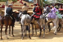 Taking a rest at the Feria, Jerez.