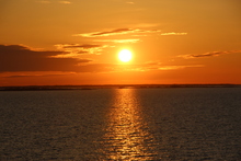 View from Cruise Ship at Sunset