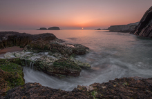 Spring sunrise of the north Antrim coast.